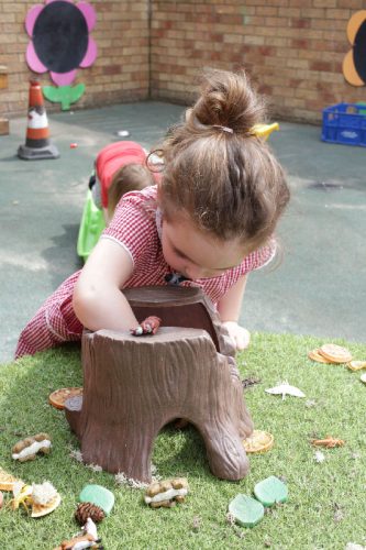 Young preschooler in playground